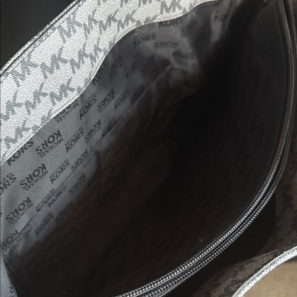 Michael Kors Black and Gray Logo Tote - Picture 5 of 9
